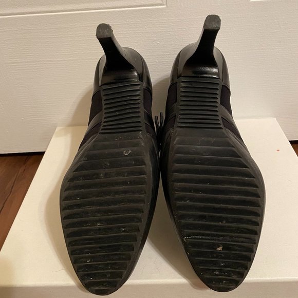 Stuart Weitzman Black Leather Suede Booties - Picture 9 of 12